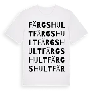 Färgshult ordlek t-shirt – ekologisk bomull t-shirt från Pinshirt