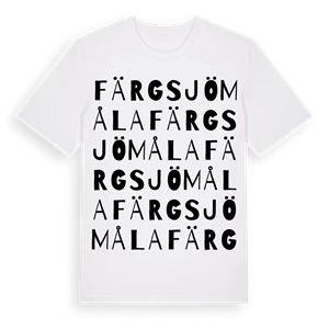 Färgsjömåla ordlek t-shirt – ekologisk bomull t-shirt från Pinshirt
