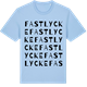 Blue Soul t-shirt med Fastlycke ordlek t-shirt