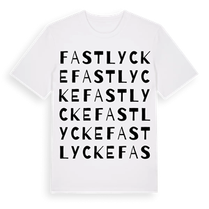 Fastlycke ordlek t-shirt – ekologisk bomull t-shirt från Pinshirt