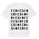 White t-shirt med Fermesbo ordlek t-shirt
