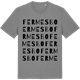 Mid Heather Gray t-shirt med Fermesbo ordlek t-shirt
