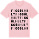 Pink Cotton t-shirt med Figgölhult ordlek t-shirt