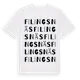 White t-shirt med Filingsnäs ordlek t-shirt