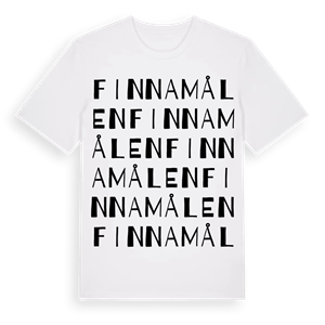 Finnamålen ordlek t-shirt – ekologisk bomull t-shirt från Pinshirt