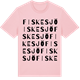 Pink Cotton t-shirt med Fiskesjö ordlek t-shirt