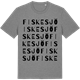 Mid Heather Gray t-shirt med Fiskesjö ordlek t-shirt