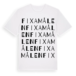 Fixamålen ordlek t-shirt – ekologisk bomull t-shirt från Pinshirt