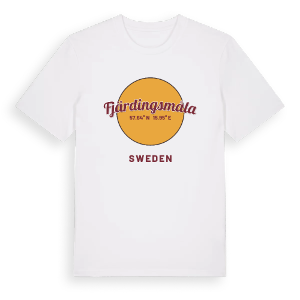 Fjärdingsmåla cirkel t-shirt – ekologisk bomull t-shirt från Pinshirt
