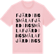 Pink Cotton t-shirt med Fjärdingsmåla ordlek t-shirt