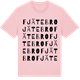 Pink Cotton t-shirt med Fjätebro ordlek t-shirt