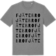 Mid Heather Gray t-shirt med Fjätebro ordlek t-shirt