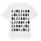 White t-shirt med Fjölebro ordlek t-shirt