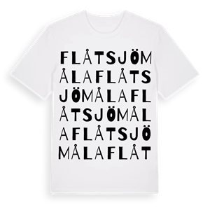 Flåtsjömåla ordlek t-shirt – ekologisk bomull t-shirt från Pinshirt