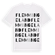 White t-shirt med Flemmingeland ordlek t-shirt