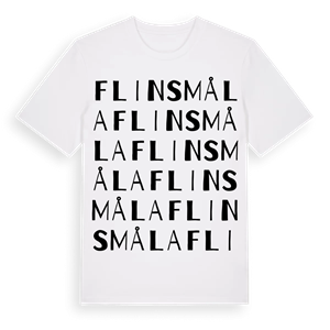 Flinsmåla ordlek t-shirt – ekologisk bomull t-shirt från Pinshirt