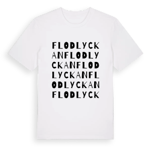 Flodlyckan ordlek t-shirt – ekologisk bomull t-shirt från Pinshirt
