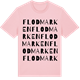 Pink Cotton t-shirt med Flodmarken ordlek t-shirt