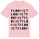 Pink Cotton t-shirt med Florhult ordlek t-shirt