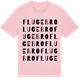 Pink Cotton t-shirt med Flugebro ordlek t-shirt