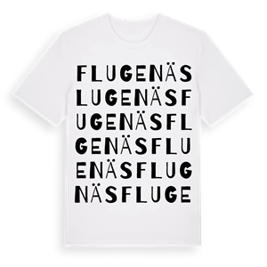 Flugenäs ordlek t-shirt – ekologisk bomull t-shirt från Pinshirt