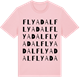 Pink Cotton t-shirt med Flyadal ordlek t-shirt