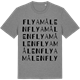 Mid Heather Gray t-shirt med Flyamålen ordlek t-shirt