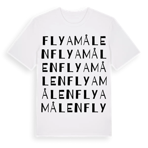 Flyamålen ordlek t-shirt – ekologisk bomull t-shirt från Pinshirt