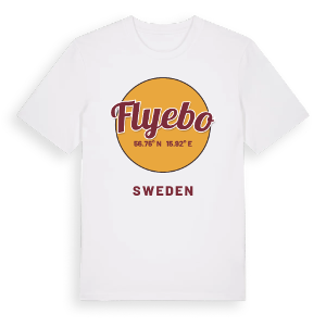 Flyebo cirkel t-shirt – ekologisk bomull t-shirt från Pinshirt