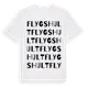 White t-shirt med Flygshult ordlek t-shirt