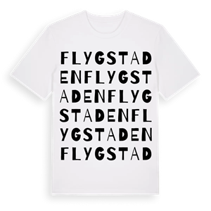 Flygstaden ordlek t-shirt – ekologisk bomull t-shirt från Pinshirt