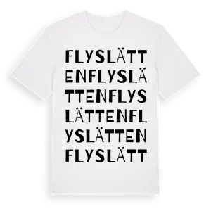 Flyslätten ordlek t-shirt – ekologisk bomull t-shirt från Pinshirt