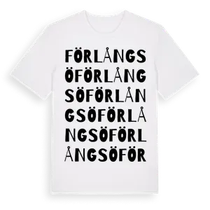 Förlångsö ordlek t-shirt – ekologisk bomull t-shirt från Pinshirt