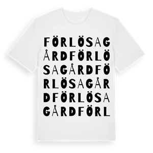 Förlösa gård ordlek t-shirt – ekologisk bomull t-shirt från Pinshirt