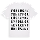 Förlösa kyrkby ordlek t-shirt