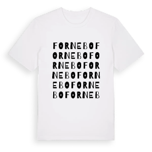 Fornebo ordlek t-shirt – ekologisk bomull t-shirt från Pinshirt