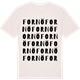 Vintage White t-shirt med Fornö ordlek t-shirt
