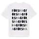 White t-shirt med Förshag ordlek t-shirt