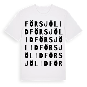 Försjölid ordlek t-shirt – ekologisk bomull t-shirt från Pinshirt