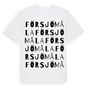 Försjömåla ordlek t-shirt – ekologisk bomull t-shirt från Pinshirt
