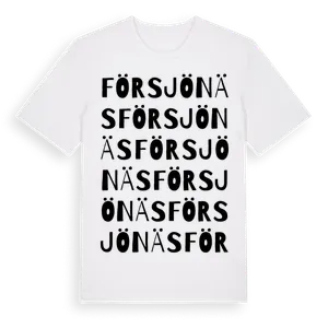 Försjönäs ordlek t-shirt – ekologisk bomull t-shirt från Pinshirt