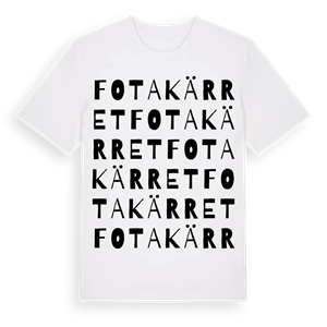 Fotakärret ordlek t-shirt – ekologisk bomull t-shirt från Pinshirt