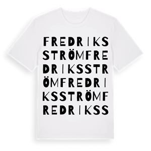 Fredriksström ordlek t-shirt – ekologisk bomull t-shirt från Pinshirt