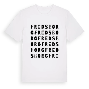 Fredsborg ordlek t-shirt – ekologisk bomull t-shirt från Pinshirt