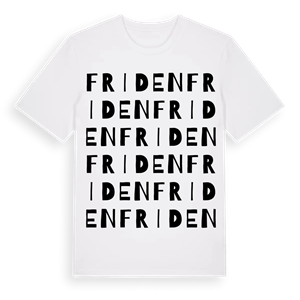 Friden ordlek t-shirt – ekologisk bomull t-shirt från Pinshirt