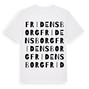 Fridensborg ordlek t-shirt – ekologisk bomull t-shirt från Pinshirt