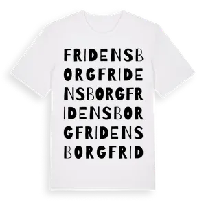 Fridensborg ordlek t-shirt – ekologisk bomull t-shirt från Pinshirt