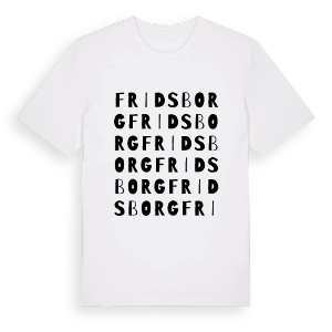 Fridsborg ordlek t-shirt – ekologisk bomull t-shirt från Pinshirt