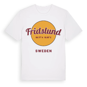 Fridslund cirkel t-shirt – ekologisk bomull t-shirt från Pinshirt
