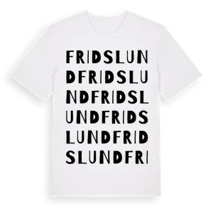 Fridslund ordlek t-shirt – ekologisk bomull t-shirt från Pinshirt